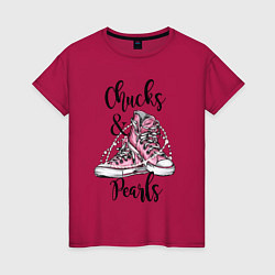 Женская футболка Chucks and pearls