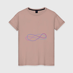 Женская футболка Две цветных бесконечности