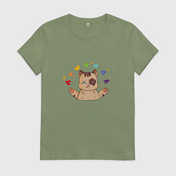 Женская футболка Котик душнила