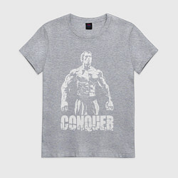 Футболка хлопковая женская Arnold conquer, цвет: меланж