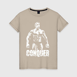 Женская футболка Arnold conquer