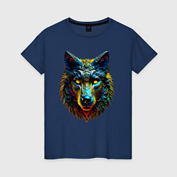 Женская футболка Ажурный волк от нейросети