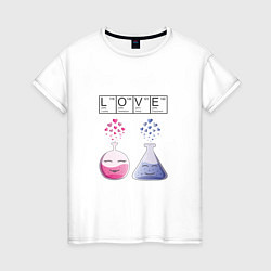 Женская футболка Химия любви