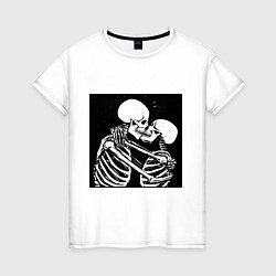 Женская футболка Kissing skeletons