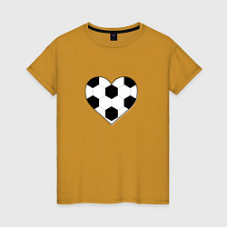 Женская футболка Футбольное сердце