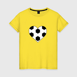 Женская футболка Футбольное сердце