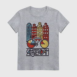 Женская футболка Amsterdam bike