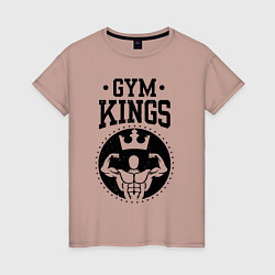 Футболка хлопковая женская Gym kings, цвет: пыльно-розовый