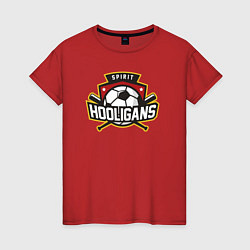 Футболка хлопковая женская Spirit hooligans, цвет: красный