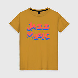 Женская футболка Music jazz