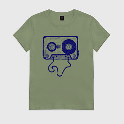 Женская футболка Music cassette