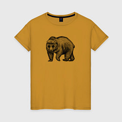 Женская футболка Медведь в кепке