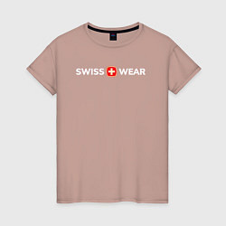 Женская футболка Swiss wear middle