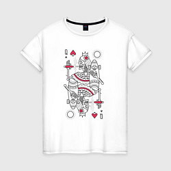 Женская футболка Lady of spades lineart