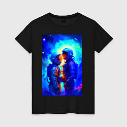Женская футболка Космическая любовь - нейросеть