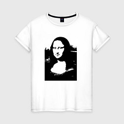 Женская футболка Mona Lisa in black white