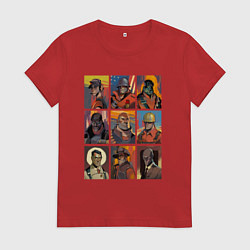 Женская футболка Team fortress 2 - портреты персонажей