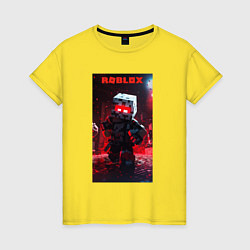 Женская футболка Roblox red style