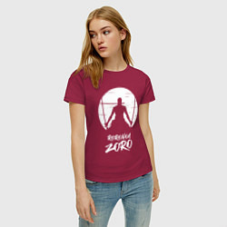 Футболка хлопковая женская Ророноа Зоро, цвет: маджента — фото 2