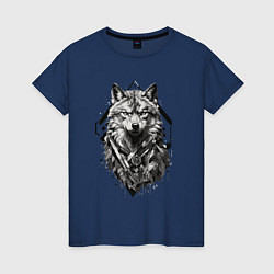 Женская футболка Принт с волком
