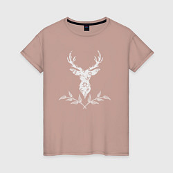 Женская футболка Deer flowers