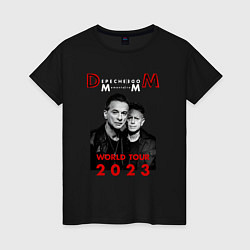 Футболка хлопковая женская Depeche Mode 2023 Memento Mori - Dave & Martin 09, цвет: черный