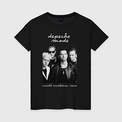 Футболка хлопковая женская Depeche Mode World Violation Tour Band, цвет: черный