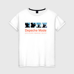 Футболка хлопковая женская Depeche Mode - World In My Eyes Single, цвет: белый
