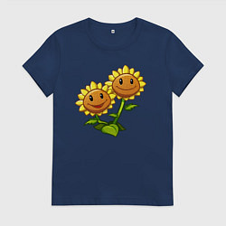 Женская футболка Двойные подсолнухи