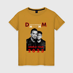 Футболка хлопковая женская Depeche Mode - Memento Mori Dave and Martin, цвет: горчичный