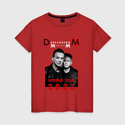 Футболка хлопковая женская Depeche Mode - Memento Mori Dave and Martin, цвет: красный