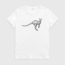 Женская футболка Кенгуру в прыжке