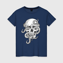 Женская футболка Skull octopus