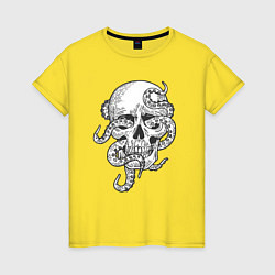 Женская футболка Skull octopus