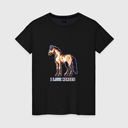 Женская футболка Пиксель лошадка