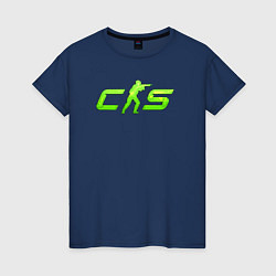 Женская футболка CS2 green logo