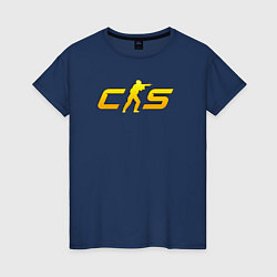 Женская футболка CS2 yellow logo