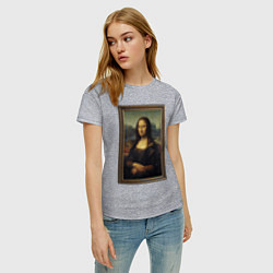Футболка хлопковая женская Mona Lisa - original, цвет: меланж — фото 2
