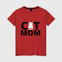 Женская футболка Мама любит котика
