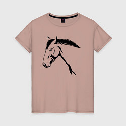 Женская футболка Голова лошади
