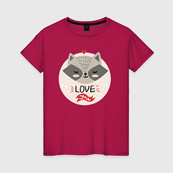 Женская футболка Влюблённый енотик
