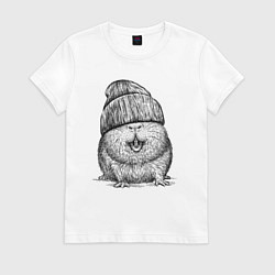 Женская футболка Морская свинка на стиле
