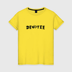 Футболка хлопковая женская Depeche Mode - Devotee, цвет: желтый