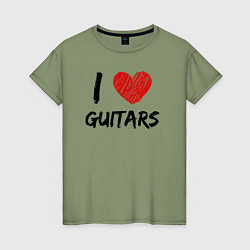 Женская футболка Люблю гитары