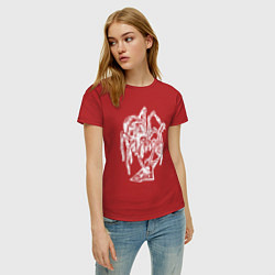 Футболка хлопковая женская Spider rock, цвет: красный — фото 2