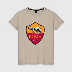 Футболка хлопковая женская Roma sport fc, цвет: миндальный