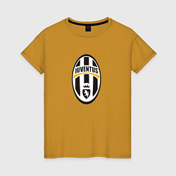 Футболка хлопковая женская Juventus sport fc, цвет: горчичный