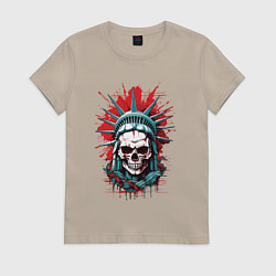 Женская футболка Зомби Статуя Свободы