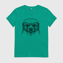 Женская футболка Серьёзный медоед