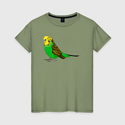 Женская футболка Красивый попугайчик